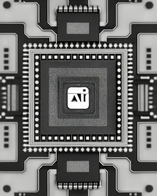 Advanced AI Chip Design FREE Stock Photo, AI,  technology,  chip picture
