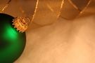 Free Green Christmas Ornament with Golden Ribbon stock image to download Green Christmas Ornament with Golden Ribbon FREE Stock Photo, celebration, ribbon, christmas picture