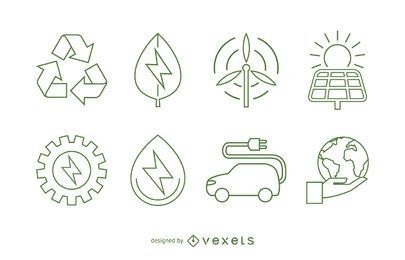 Free Eco Power Collection stock image to download Eco Power Collection FREE Stock Icon, tree, emissions, electricity picture