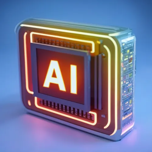 Futuristic AI Processor FREE Stock Photo, AI,  technology,  processor picture