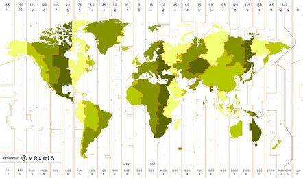 Free Global Time Map stock image to download Global Time Map FREE Stock Vector, world, time zone, map picture