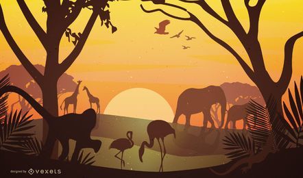 Free Safari Sunset Overlook stock image to download Safari Sunset Overlook FREE Stock Clipart, safari, nature, sunset picture