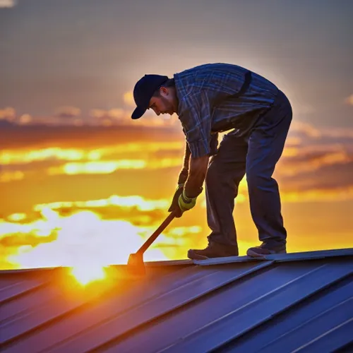 Free Sunset Roofing Project stock image to download Sunset Roofing Project FREE Stock Photo, roofing, sunset, construction picture